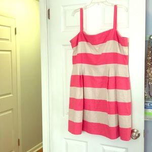 Loft Fit and Flare Linen Dress